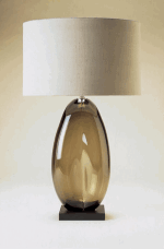 LARGE COFFEE BEAN GLASS LAMP